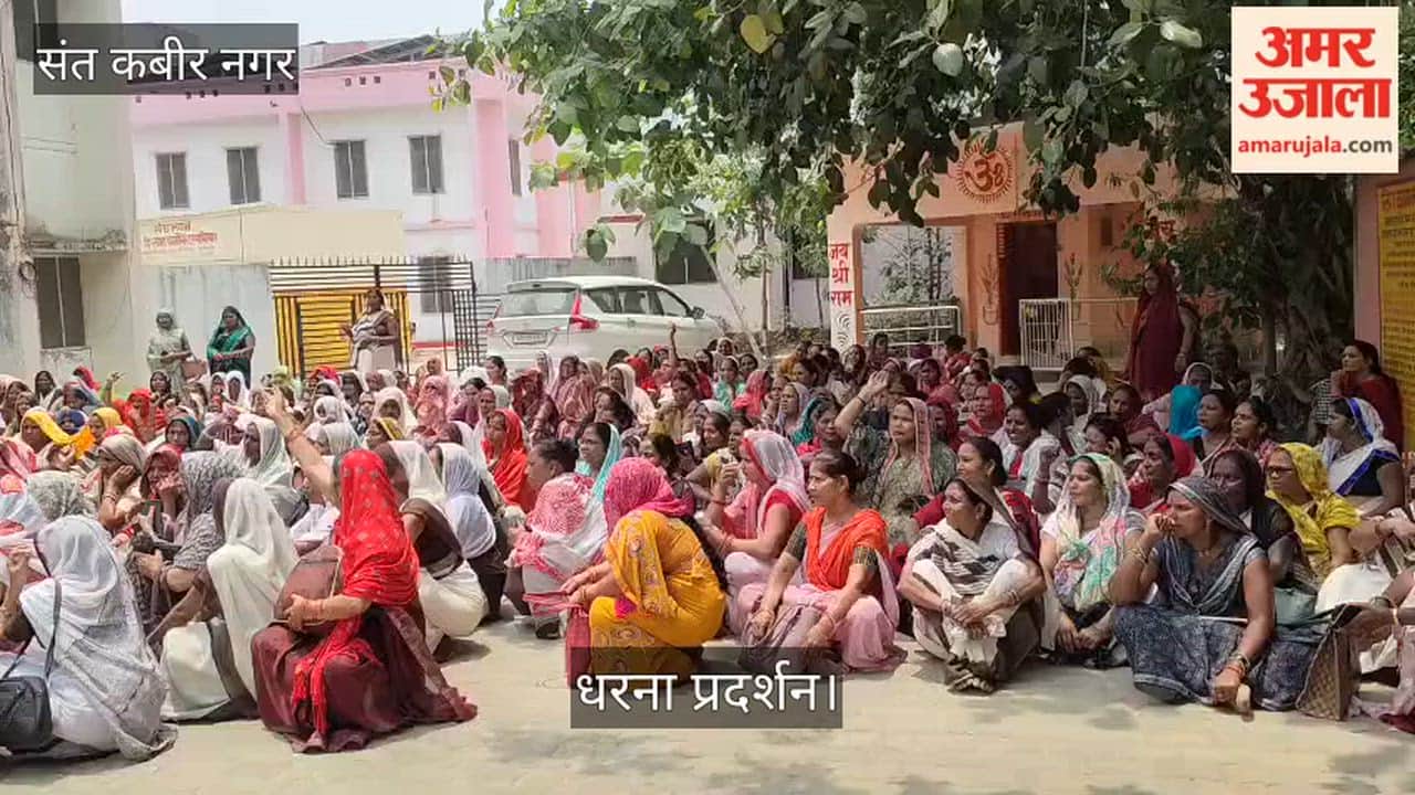 Asha workers staged a sit-in at the CMO office premises.