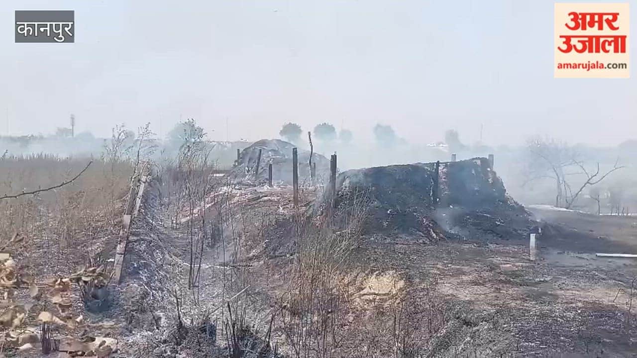 Fire Engulfs Three Huts; Household Goods and Grain Reduced to Ashes