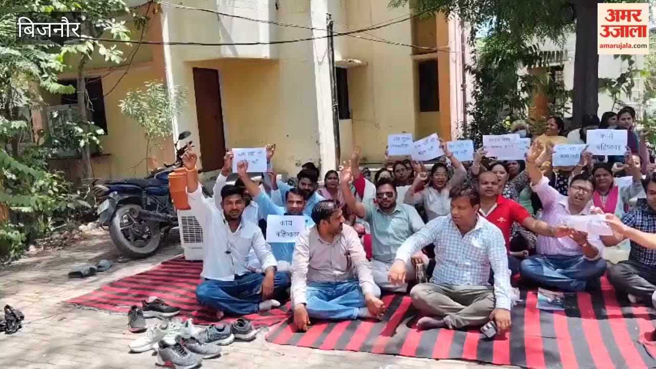 Bijnor: Contract Health Workers Protest at Najibabad PHC Over Pending Salaries, Health Services Affected
