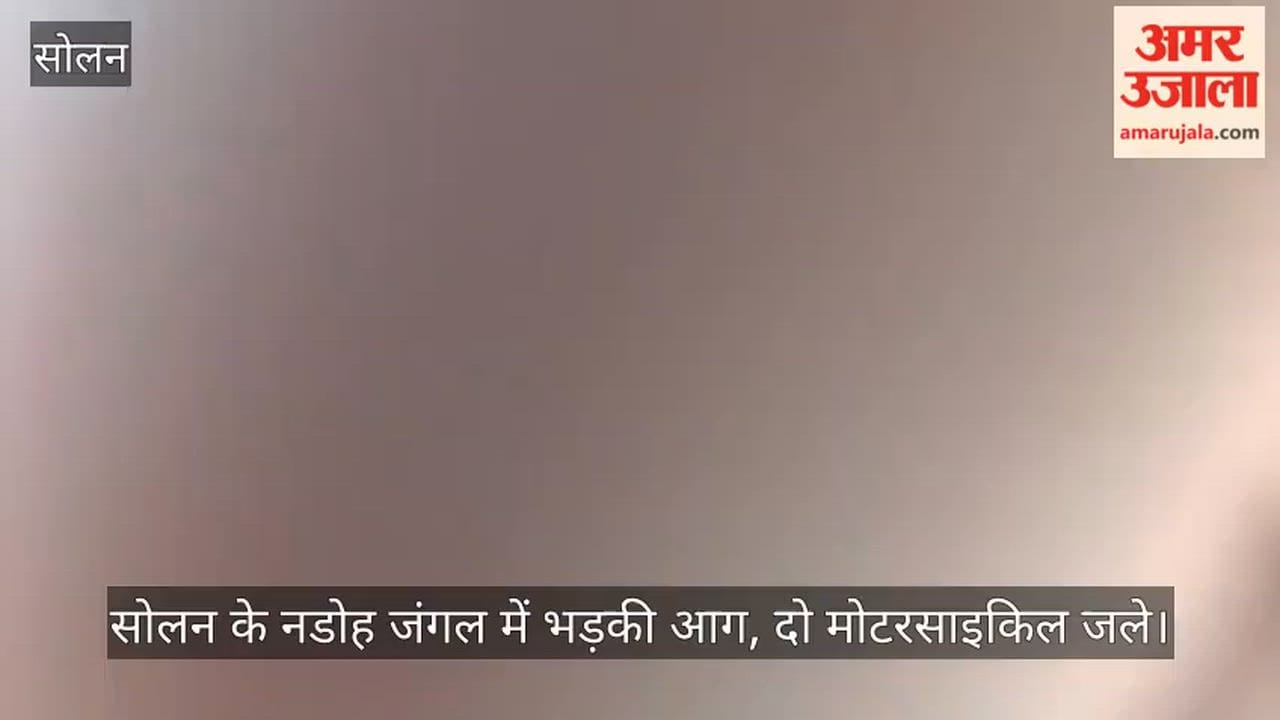 Fire Erupts in Solan's Nadoh Forest; Two Motorcycles Burnt