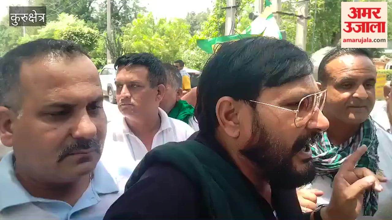 issue of water being sprayed on wheat stocks in Kurukshetra heats up; BKU activists reach the Chief Minister's residence