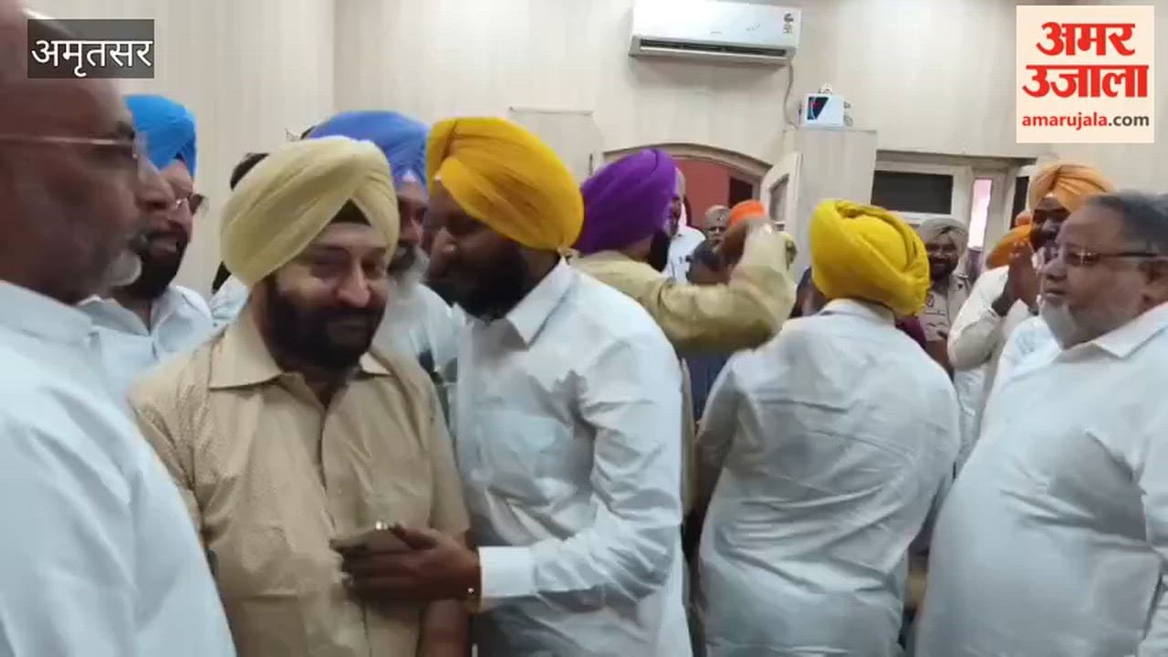 Aam Aadmi Party's Sarabjit Singh Ball assumes charge as Chairman of the Amritsar District Council.