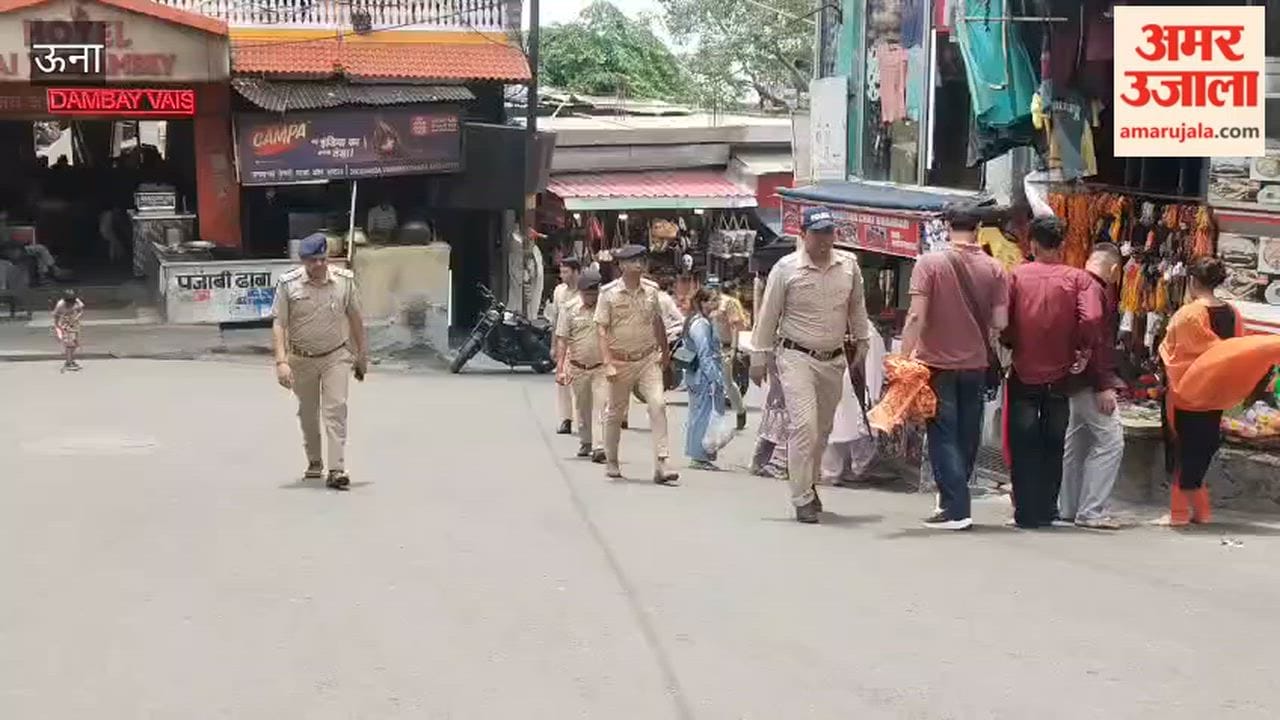 Una: Chintpurni Police Conducts Flag March Ahead of Panchayat Elections; Conveys Message of Peaceful and Fear-Free Voting