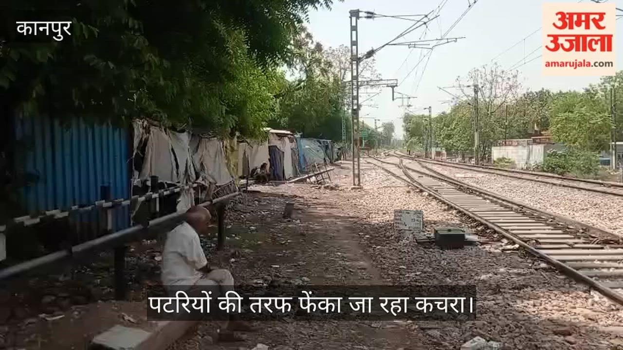 Kanpur Rampant Encroachment at Mandhana Crossing Train and Track Safety at Risk Due to Illegal Shops