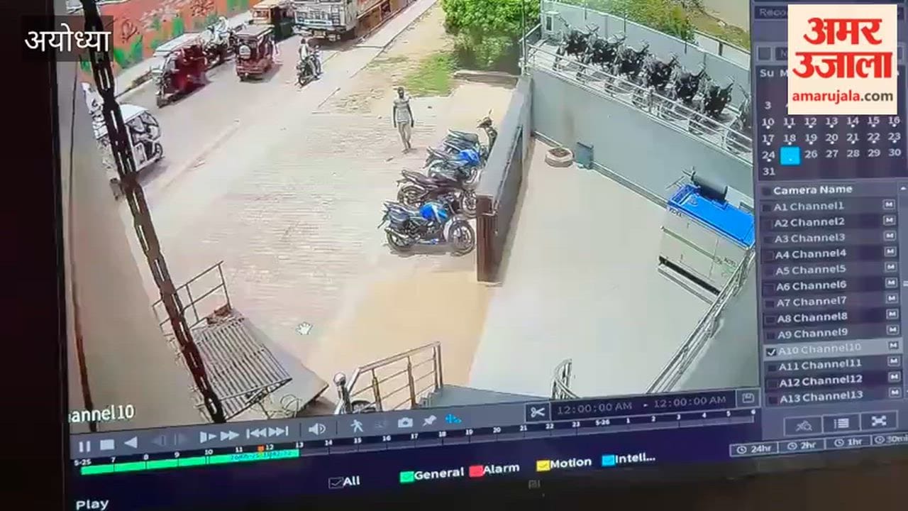अयोध्या में दिनदहाड़े शोरूम कर्मचारी की बाइक चोरी, वारदात सीसीटीवी में कैद