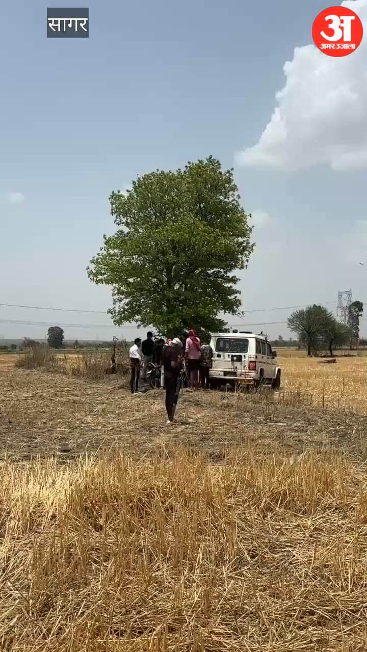 Two farmers climbed a high-tension tower after not receiving compensation; officials tried to persuade them.