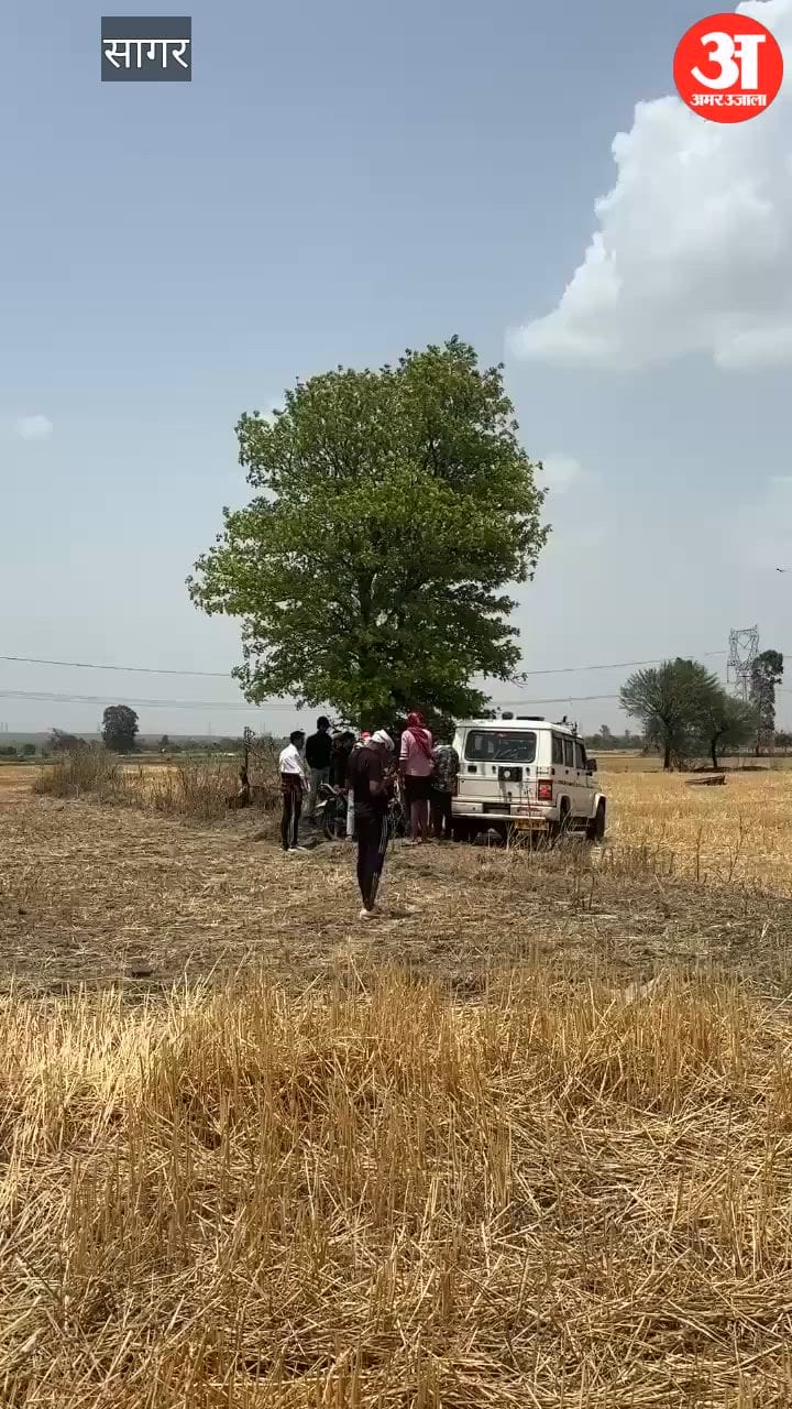 Two farmers climbed a high-tension tower after not receiving compensation; officials tried to persuade them.