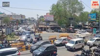Water sprinklers are being used to provide relief to people from the scorching heat.