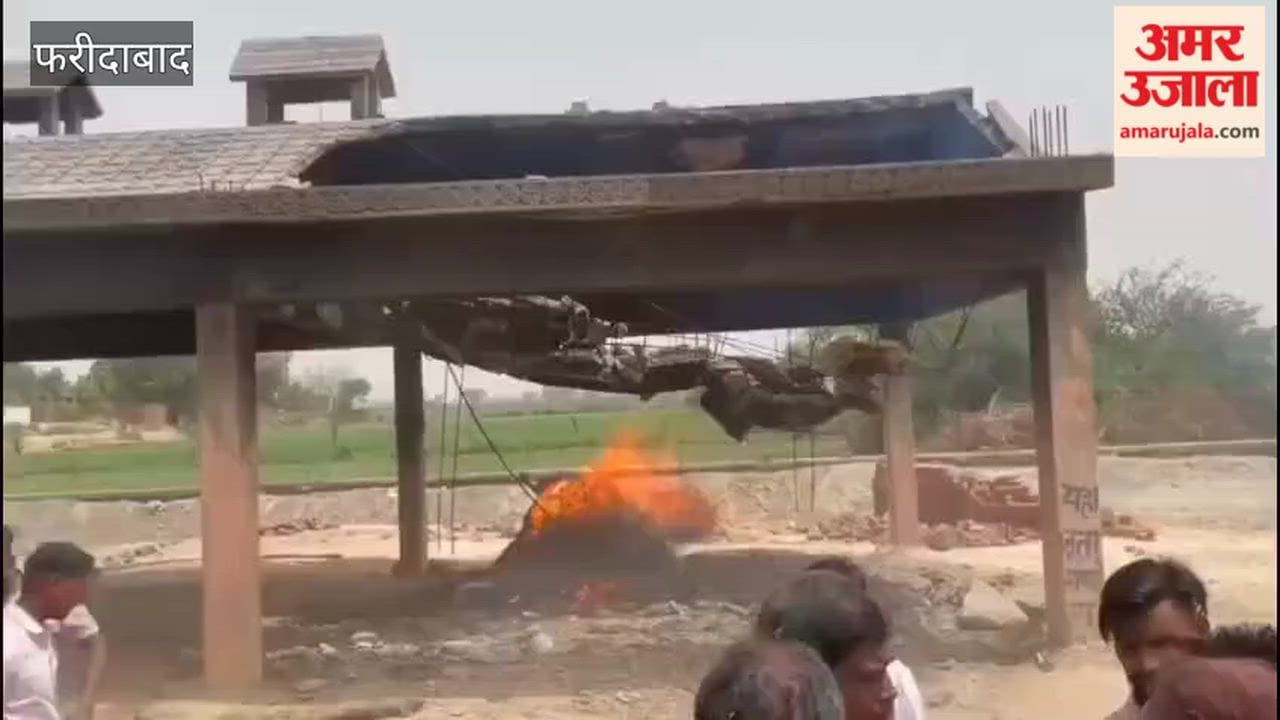 Video of shed collapsing at cremation ground in Chhayansa village goes viral