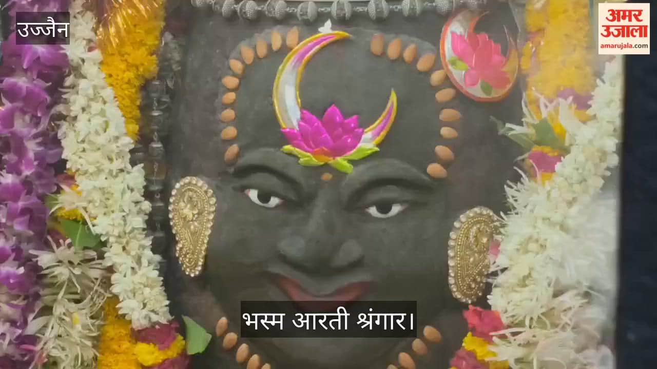 Today At Bhasma Aarti: Mahakal Adorned With Bhang And Sandalwood, Crescent Moon