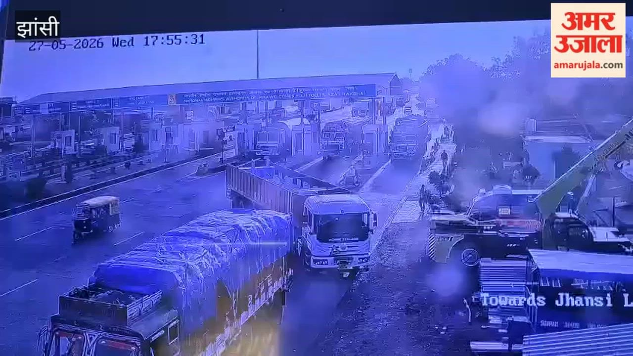 A truck tyre burst due to a fire at Raksa toll, causing an explosion.