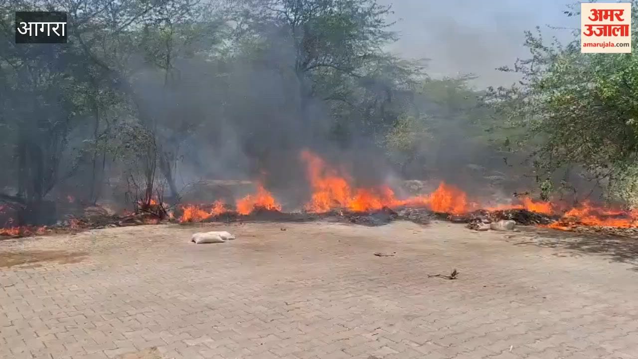 Black Smoke Engulfs Area Near Agra Fort After Garbage Fire Burns for Two Hours