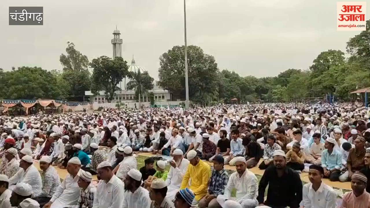 Eid prayers at the Jama Masjid in Sector 20, Chandigarh.