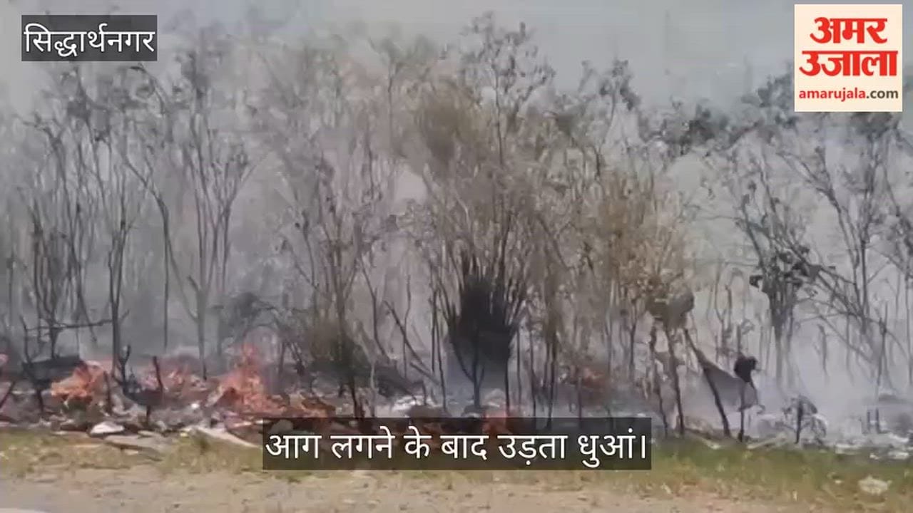 Garbage catches fire, causing inconvenience to pedestrians