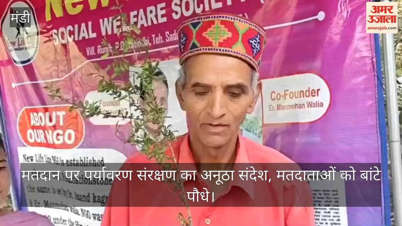 Unique Message of Environmental Conservation on Polling Day: Saplings Distributed to Voters