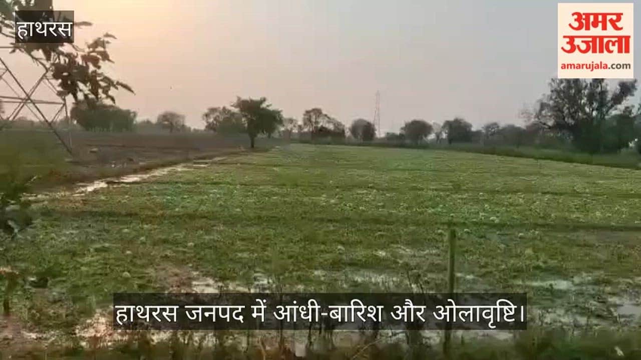 हाथरस जनपद में आंधी-बारिश और ओलावृष्टि