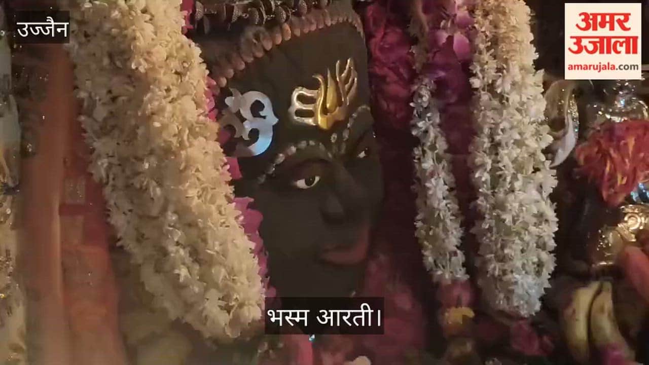 Ujjain: Baba Mahakal Adorned with Bhang, Tripund and Trishul; Thousands of Devotees Flock for Divine Darshan