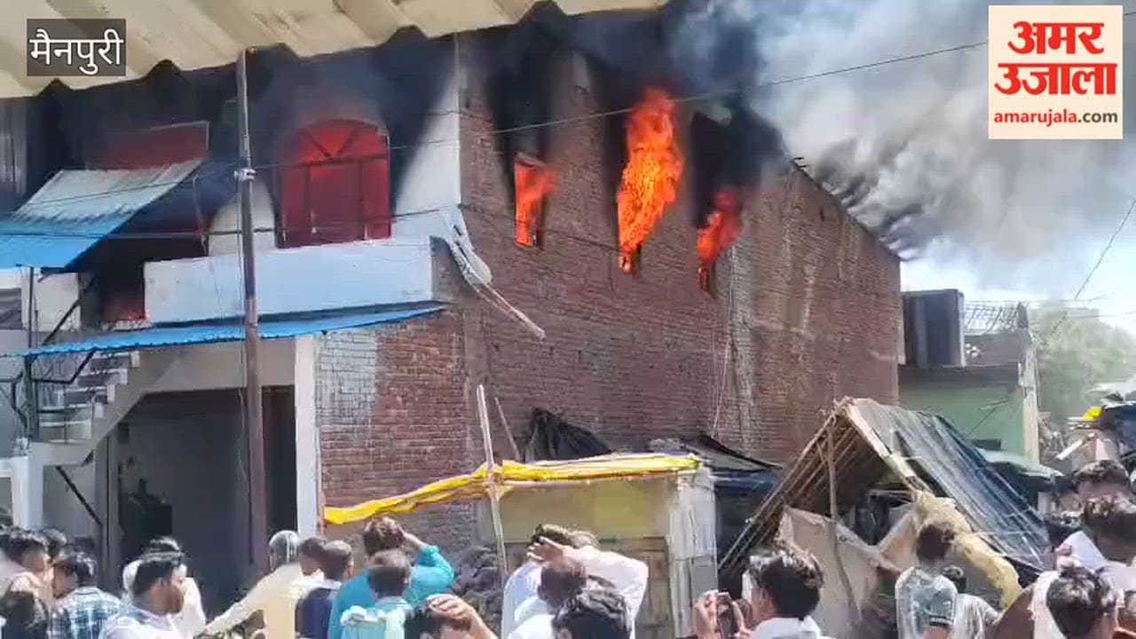 Massive Fire Breaks Out at Furniture Shop in Karhal, Panic Grips Area
