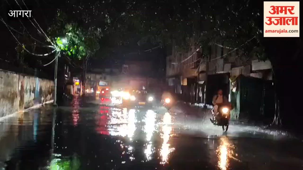 Waterlogging Between Balkeshwar and Waterworks After Storm and Rain in Agra