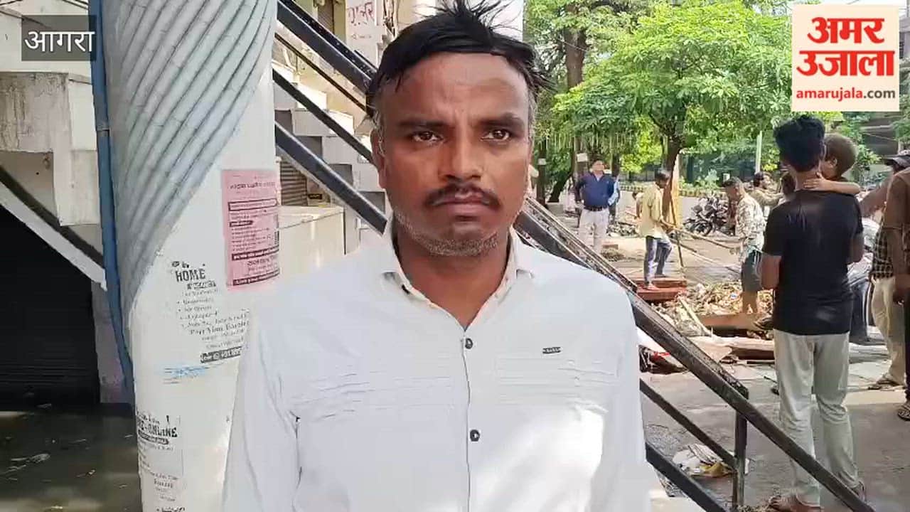 Waterlogging Hits BS Palace Market in Agra’s Awas Vikas Sector 4