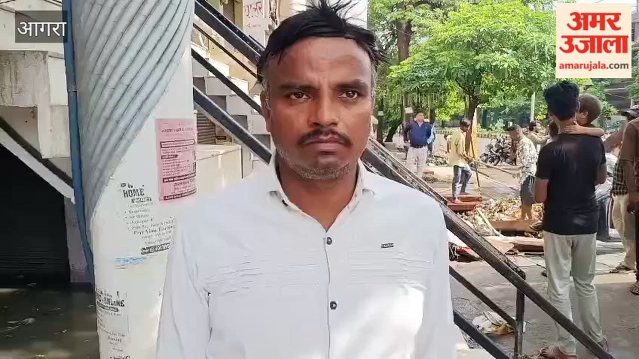 Waterlogging Hits BS Palace Market in Agra’s Awas Vikas Sector 4