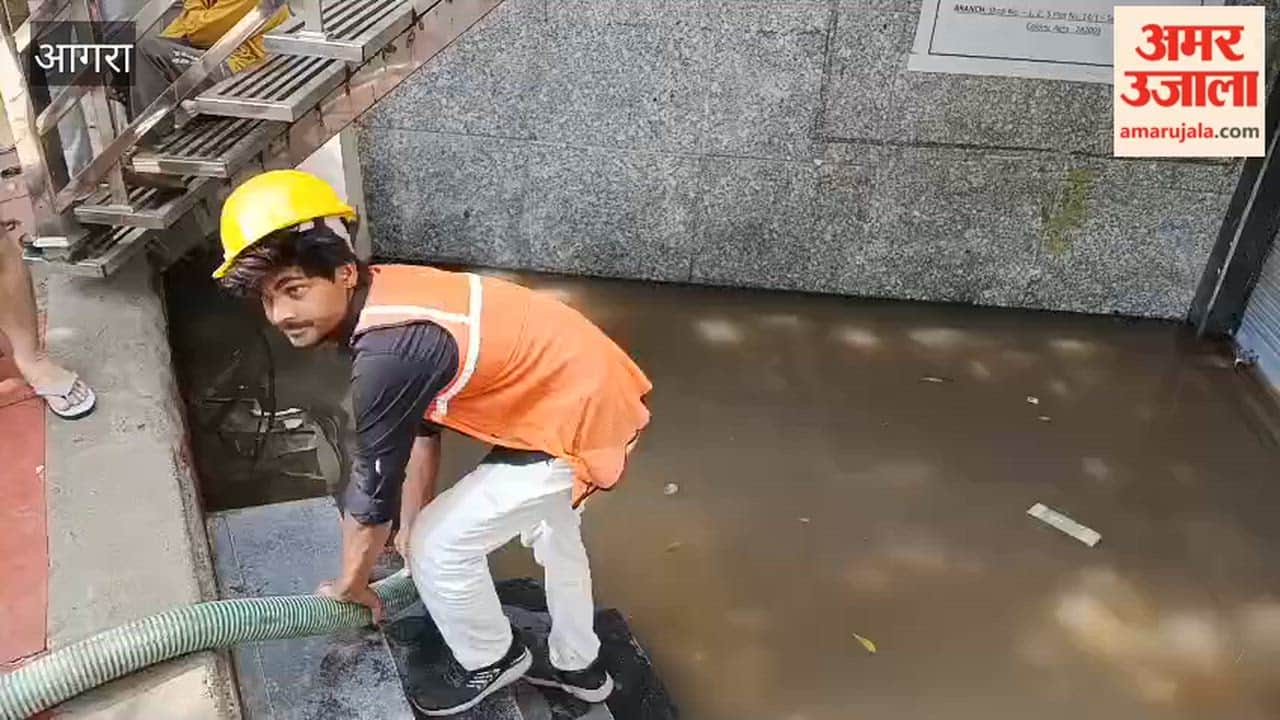 Waterlogging Hits BS Palace Market in Agra’s Awas Vikas Sector