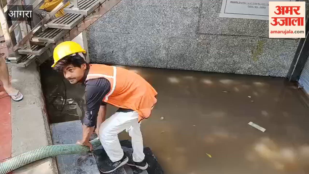 Waterlogging Hits BS Palace Market in Agra’s Awas Vikas Sector