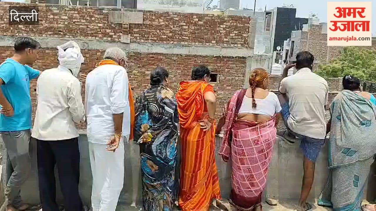 A house collapses due to a cylinder blast in Mukundpur, Delhi