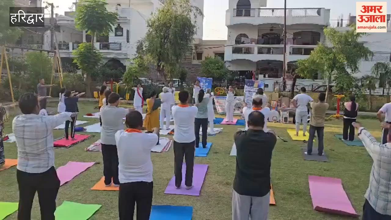 Haridwar: Fruit-bearing saplings were planted alongside yoga practice during the 'Harit Yoga' program.