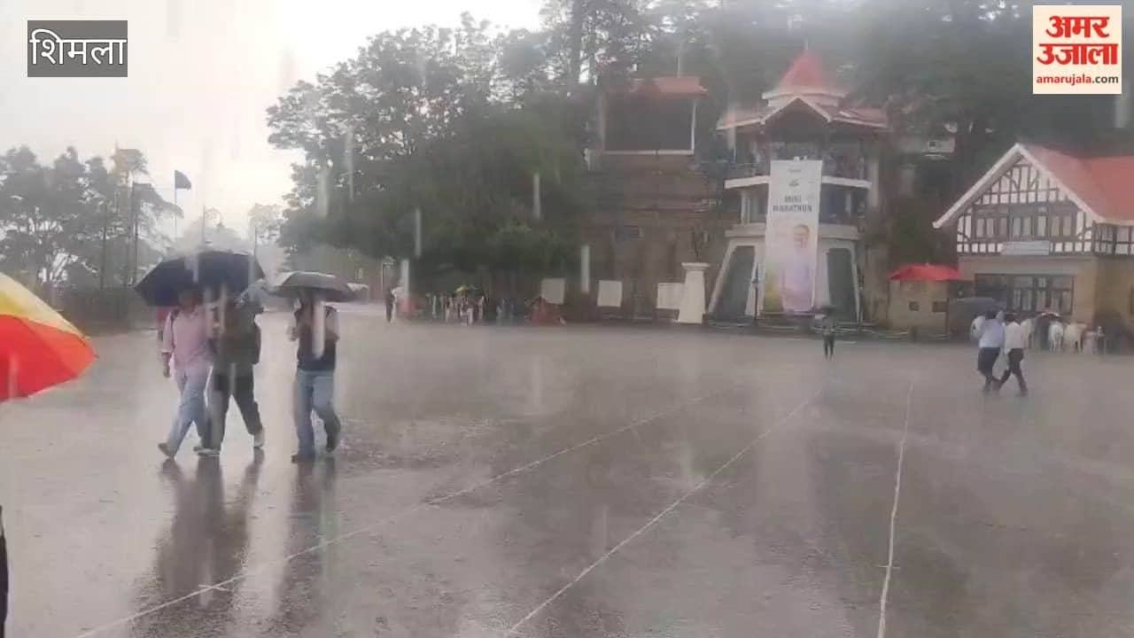 Video: Heavy Rain Lashes Capital Shimla; Temperatures Drop