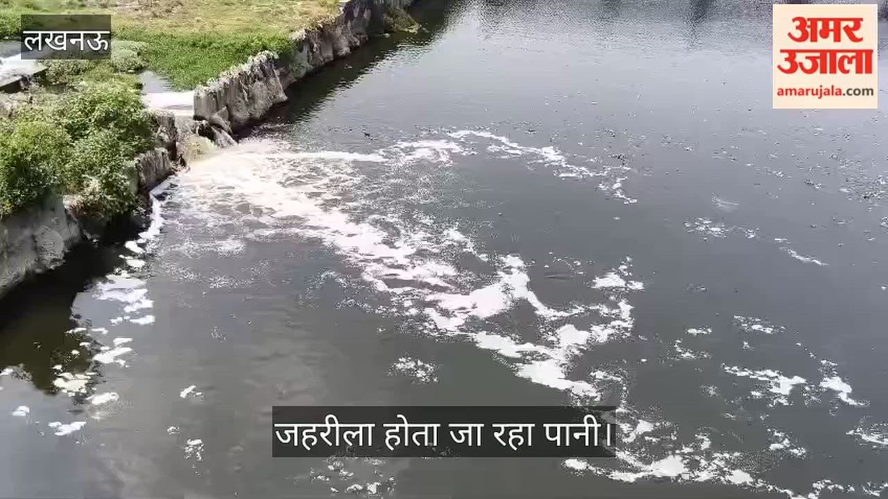 VIDEO: गोमती नदी में गिर रहा गंदा नाला, जहरीला होता जा रहा पानी