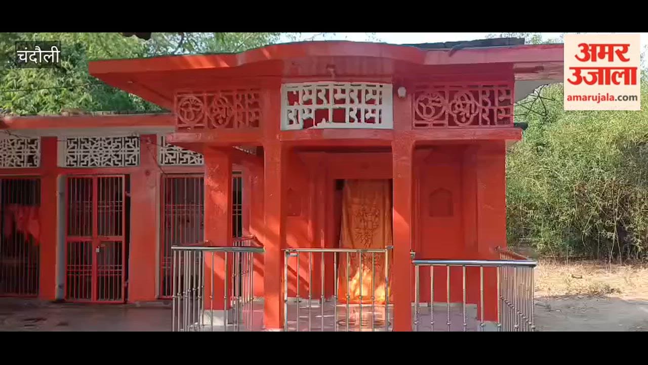 Steel railing installed Hanuman temple veranda relief from stray animals