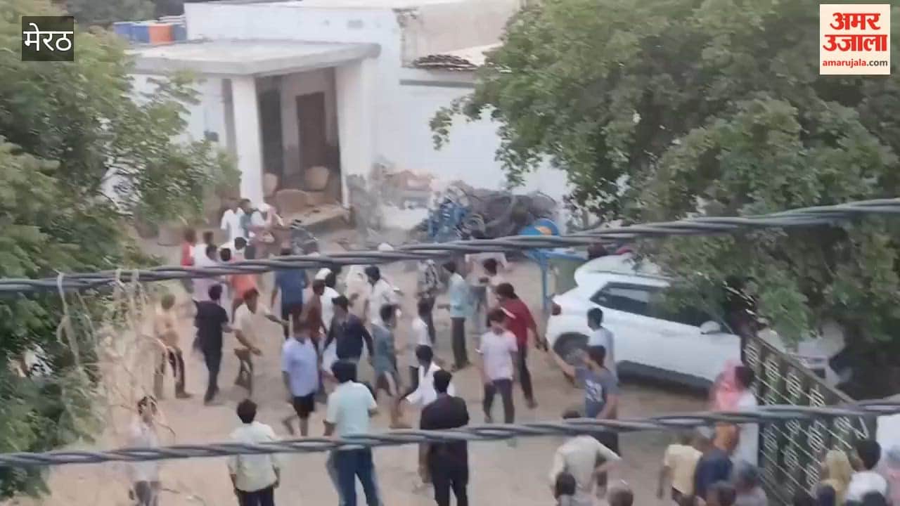 Caste conflict in Dungar village of Rohta, fierce stone pelting and fighting, police barely controlled, one injured