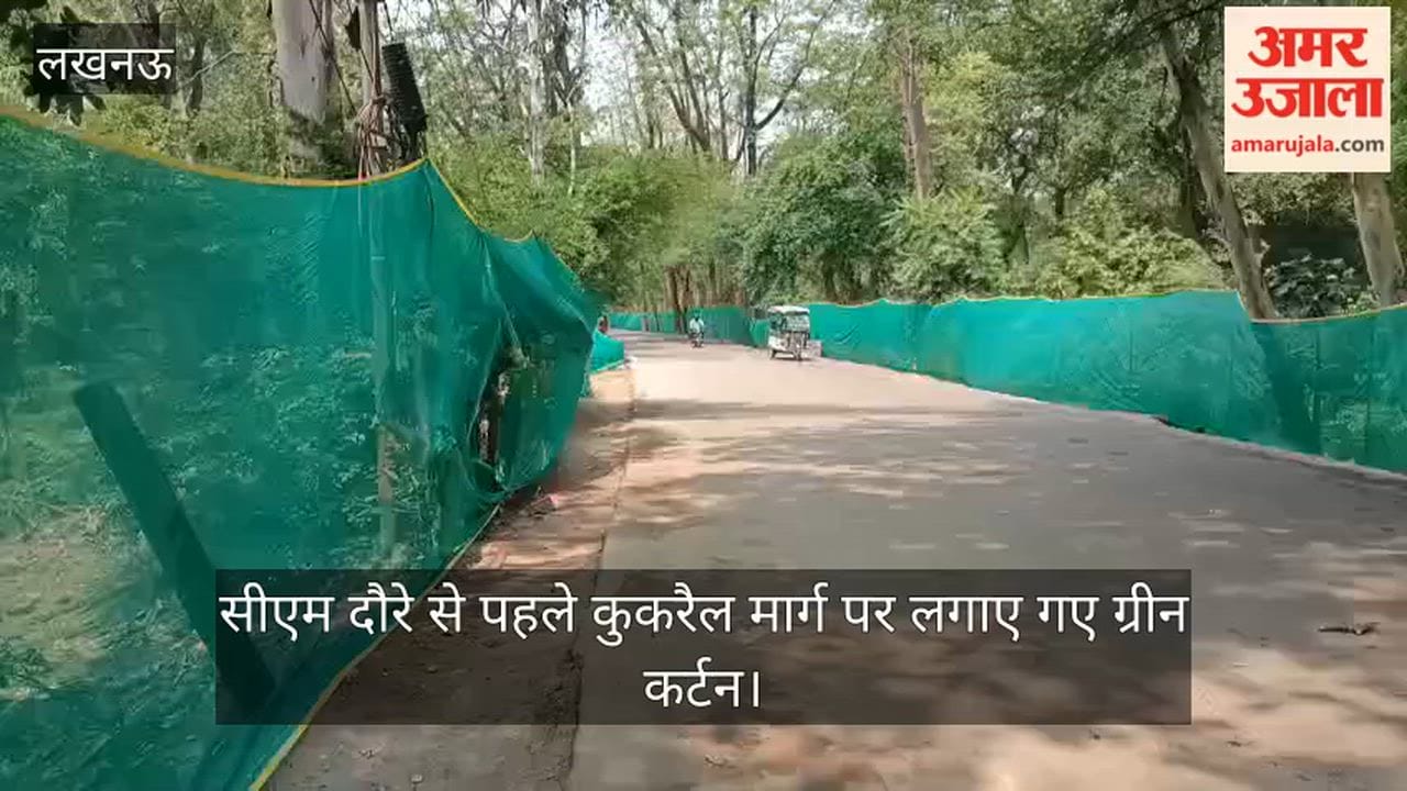Video: सीएम दौरे से पहले कुकरैल मार्ग पर लगाए गए ग्रीन कर्टन, सफाई व्यवस्था पर उठे सवाल