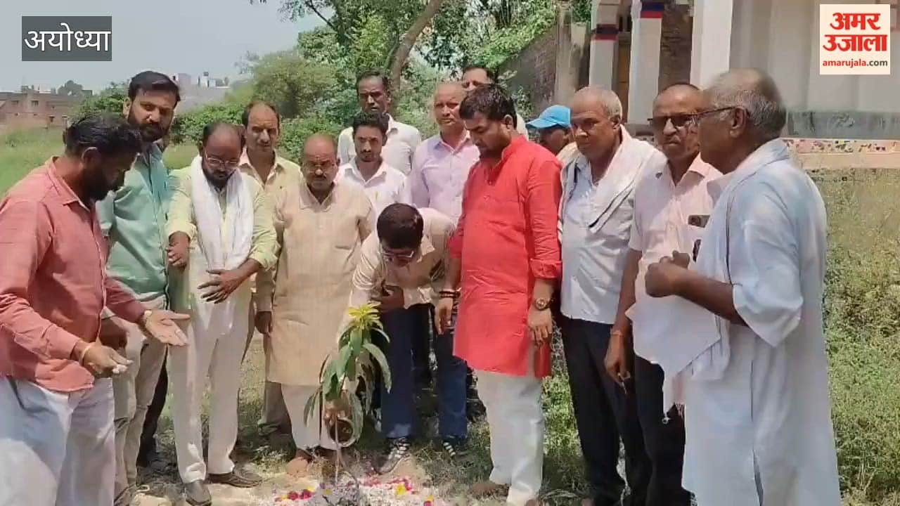 अयोध्या में विश्व पर्यावरण दिवस पर भाजपाइयों ने किया पौधरोपण