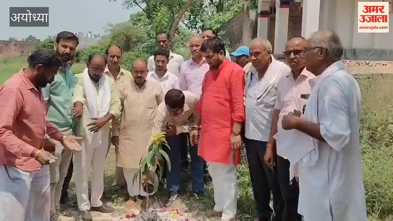 अयोध्या में विश्व पर्यावरण दिवस पर भाजपाइयों ने किया पौधरोपण