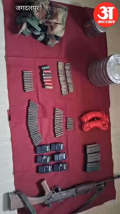 A cache of Naxalite weapons was found in Sukma a large quantity of ammunition including INSAS rifles was recov