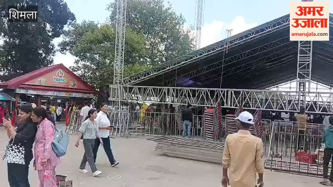 shimla summer festival stage ready on ridge ground five day event from monday