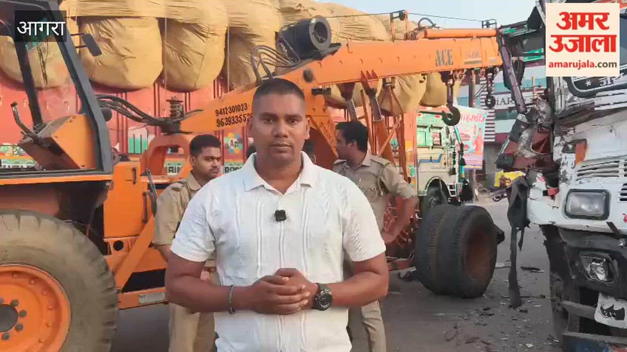 Cement-Laden Truck Rams Into Dumper in Agra