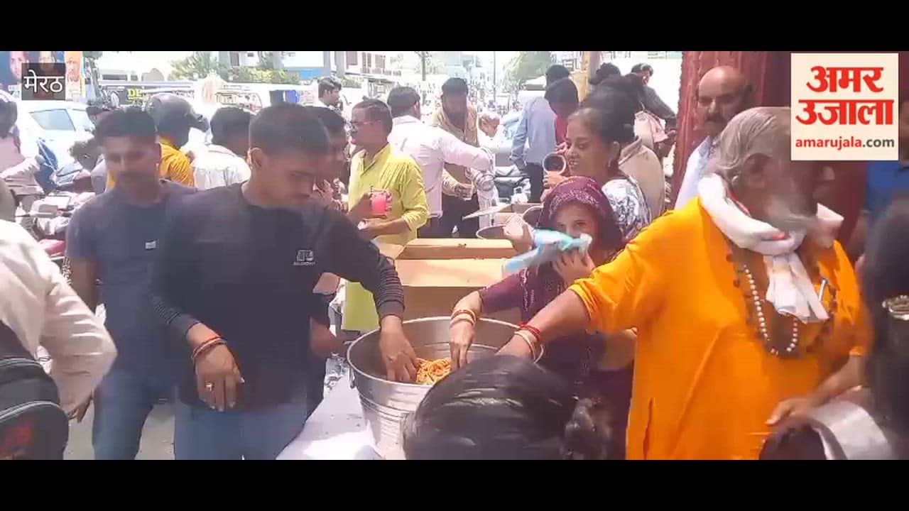 Meerut: Worship ceremony and community feast organized at the sacred Balaji Temple.