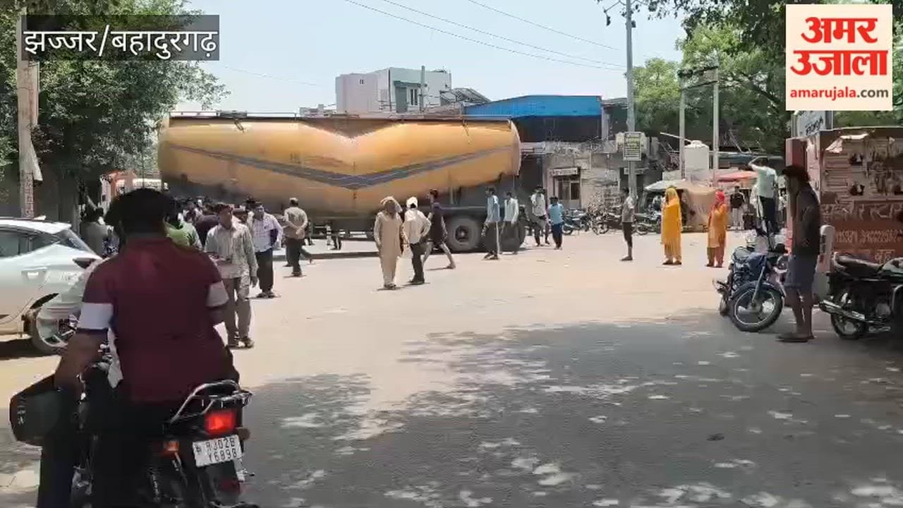 A truck went out of control and rammed into a shop in Bahu village of Jhajjar