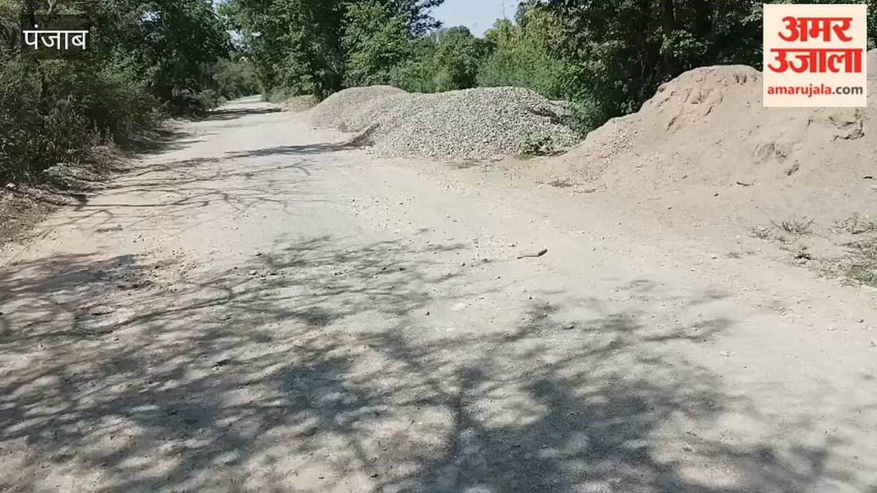 People troubled by the poor condition of the Sarna-Bhimpur road in Pathankot.