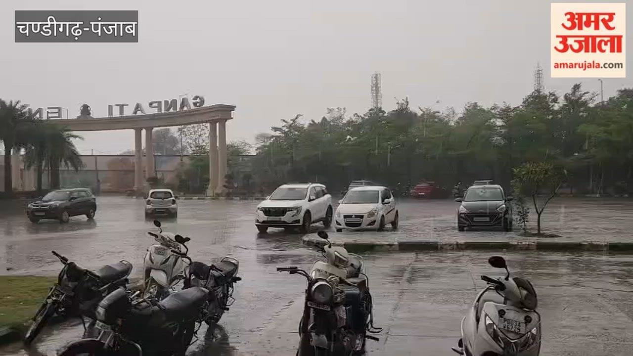 Weather turns cool in Bathinda due to rain and hailstorm.