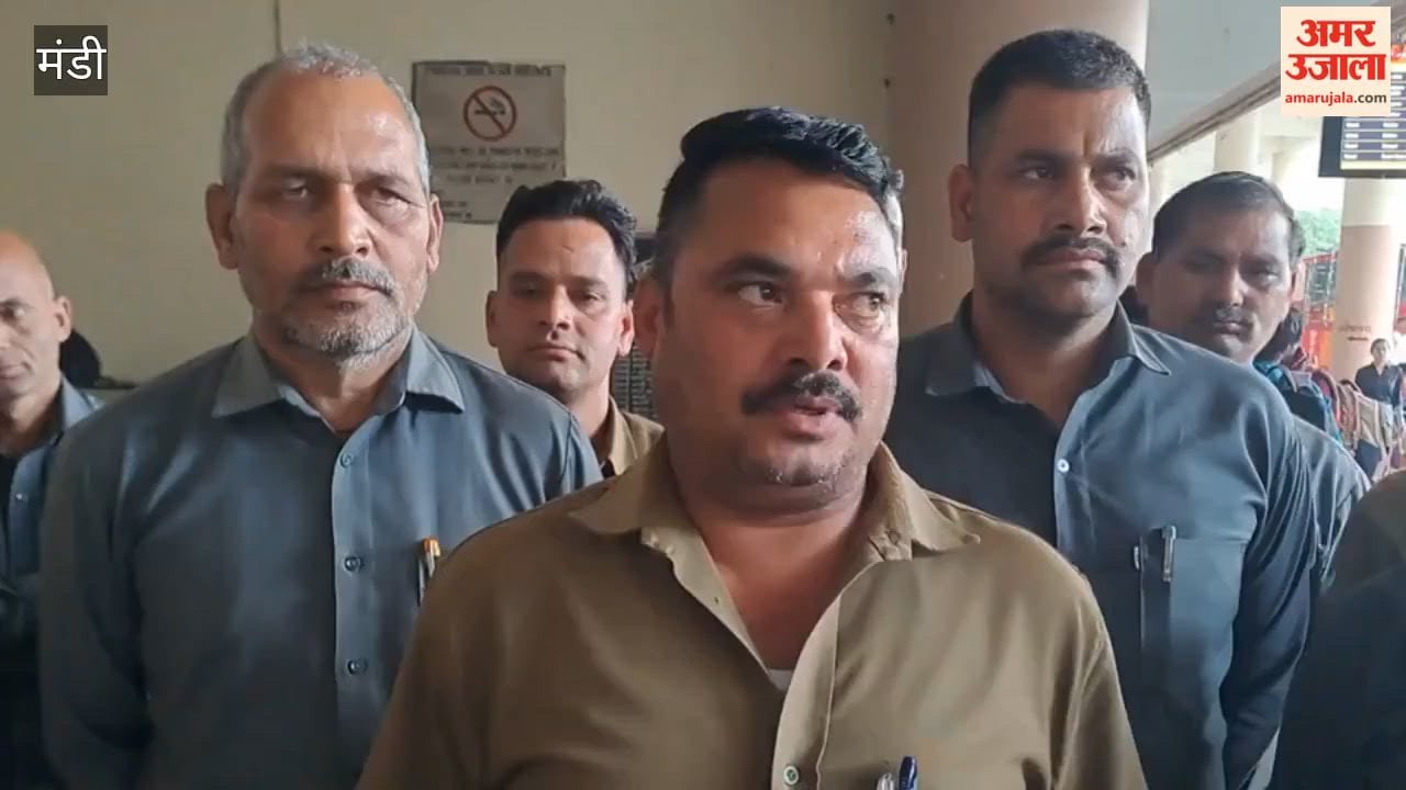 HRTC Protest Mandi Bus Stand Echoes with Slogans, Employees Warn of Strike After June 24