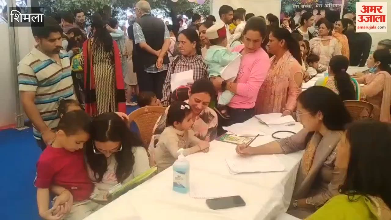 Shimla: A large crowd has gathered at Jhansi Park to participate in the Healthy Baby Competition