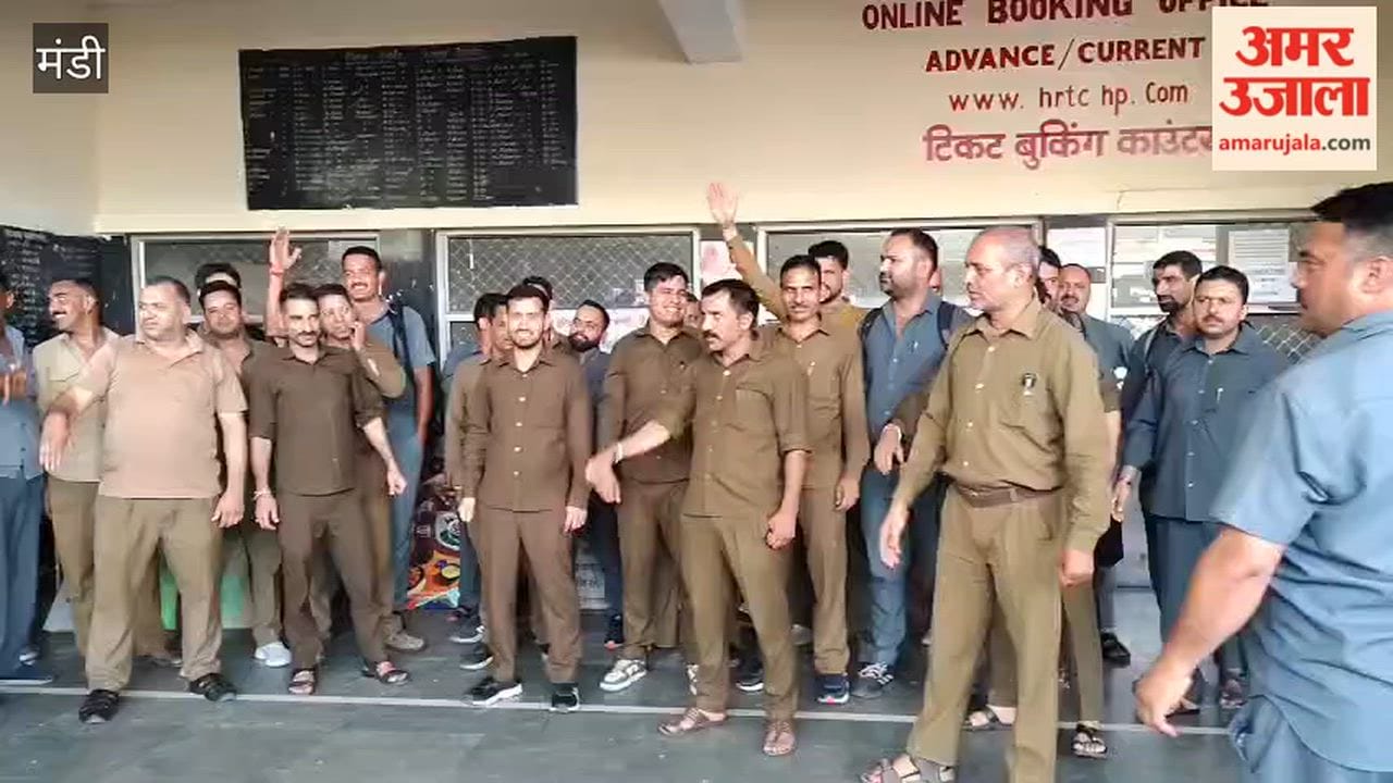 Mandi: HRTC employees demand payment of outstanding dues