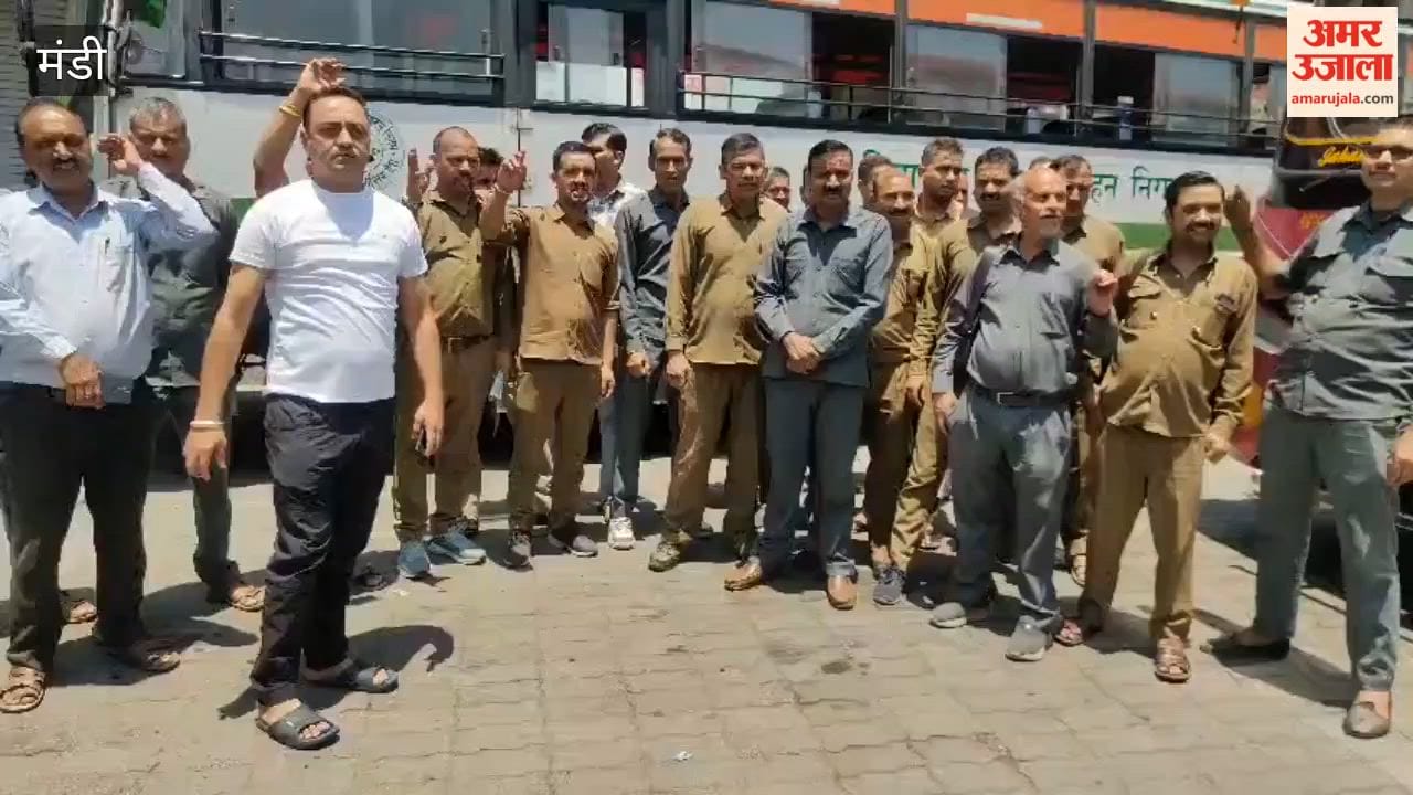 HRTC Drivers and Conductors Protest Over Pending Dues, Warn of Bus Strike