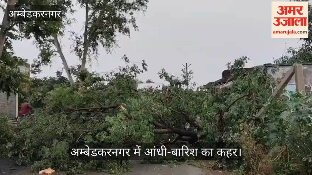Video: अम्बेडकरनगर में आंधी-बारिश का कहर, 100 बिजली खंभे टूटे, 200 से अधिक गांवों की बिजली गुल
