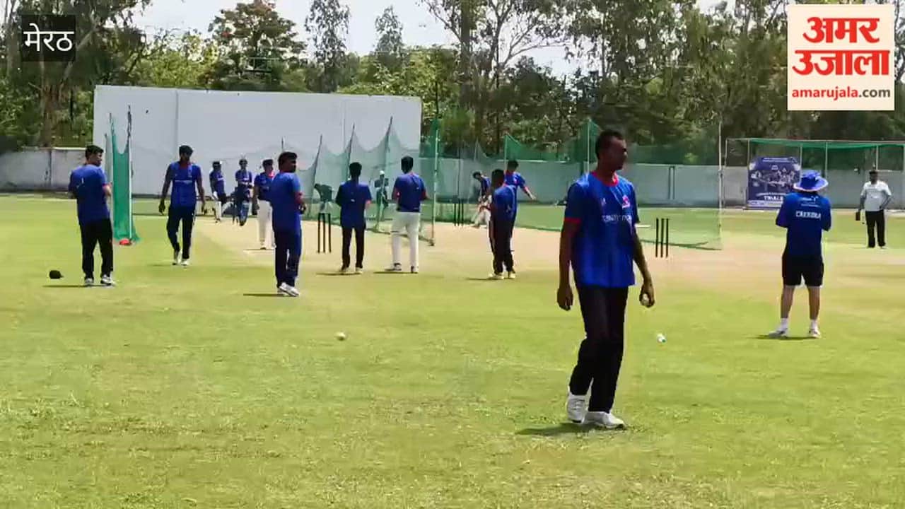 Meerut: Players showcased their skills at the UP T20 League trials.
