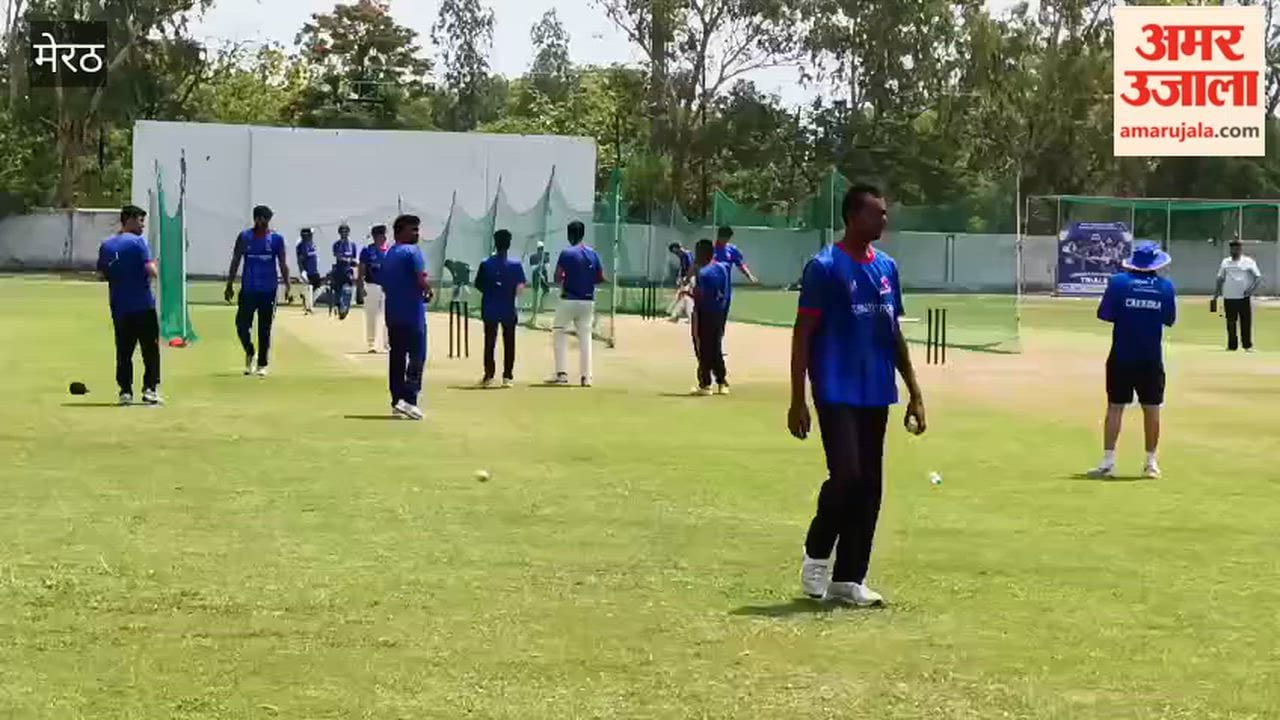 Meerut: Players showcased their skills at the UP T20 League trials.